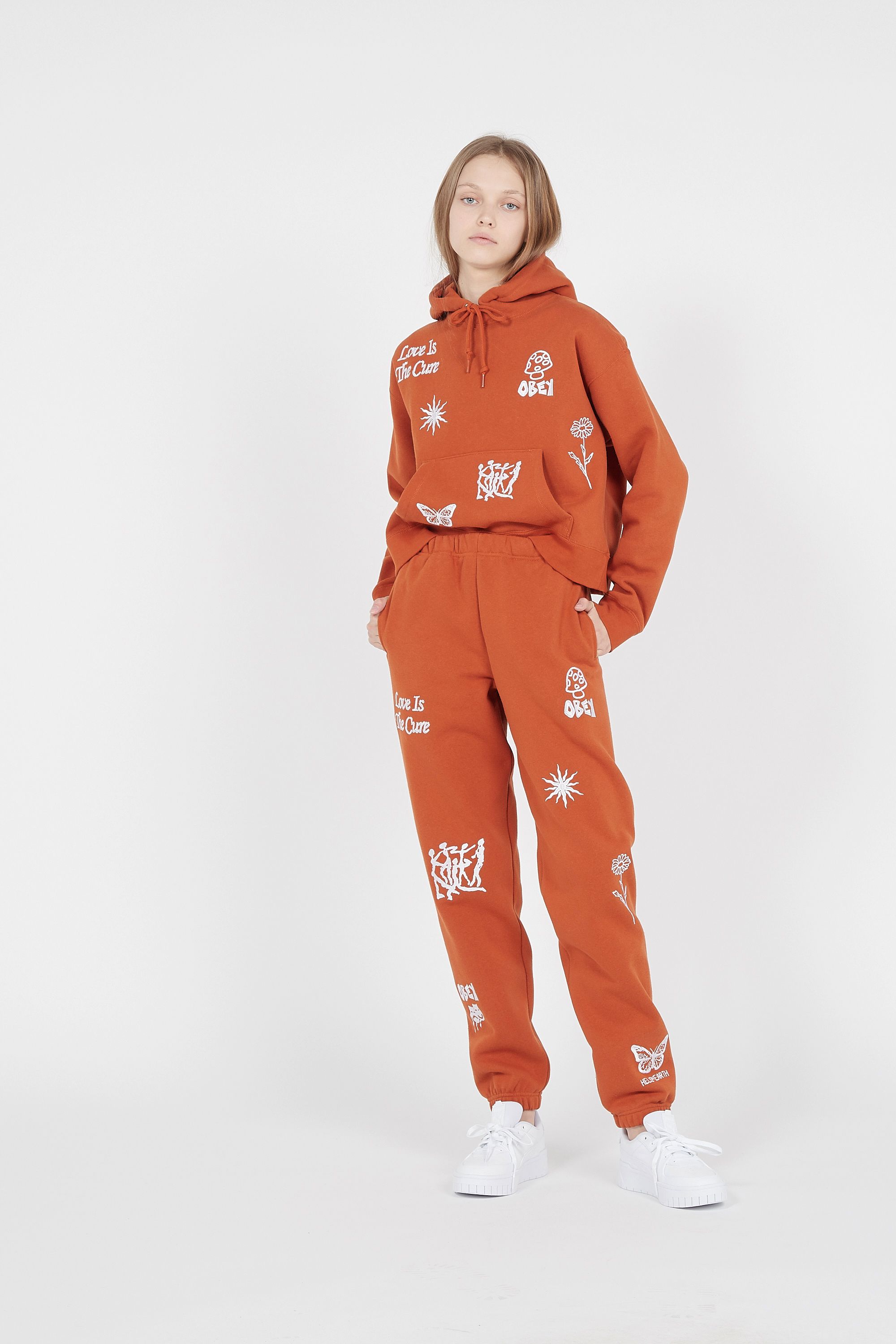 OBEY Hoodie OPTIMISM Orange
