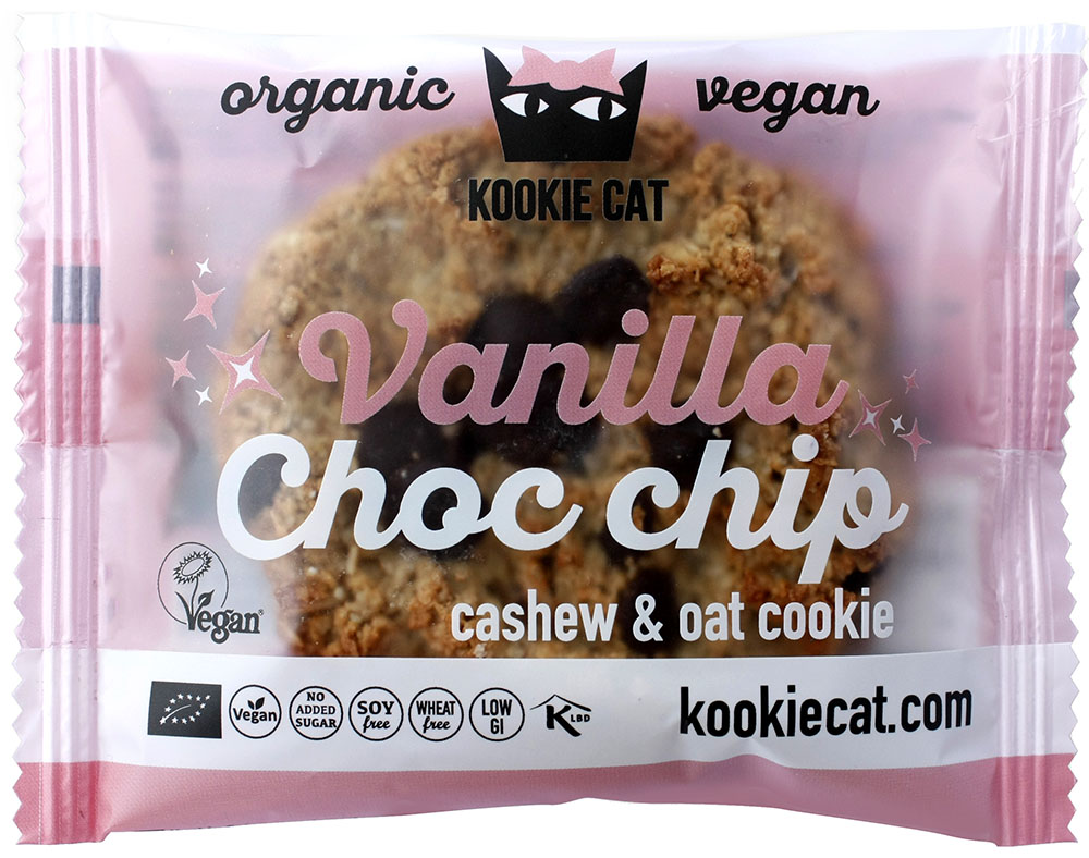 BOLACHA KOOKIE CAT BAUNILHA E PEPITAS CHOCOLATE 50G