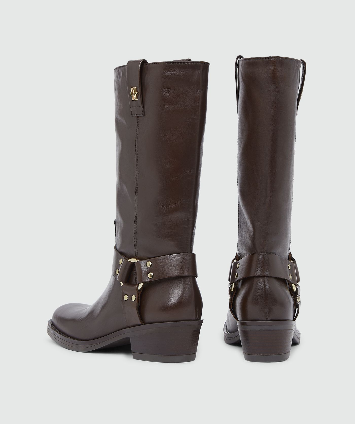 LILIAN laarzen van leer  - dark brown