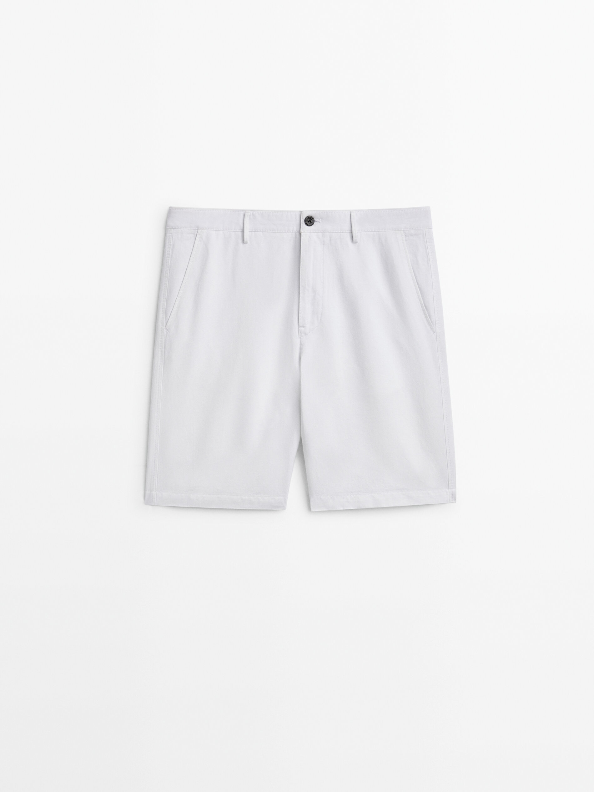 Bermudas em linho e algodão - BRANCAS