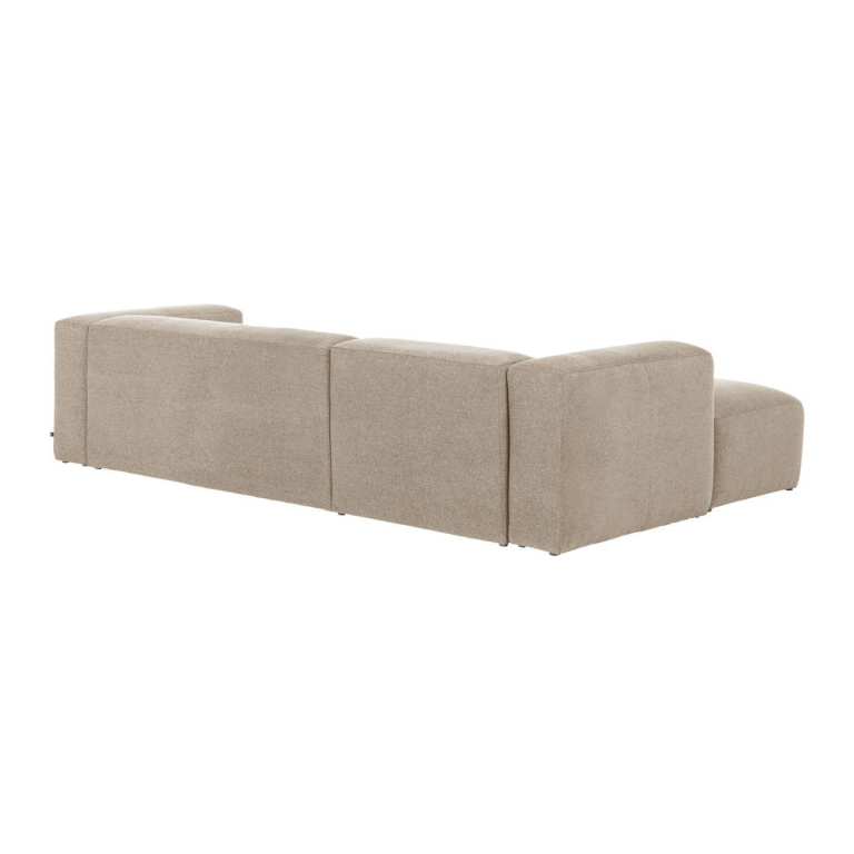 Kave Home Blok 3-zits bank met chaise longue links green corduroy