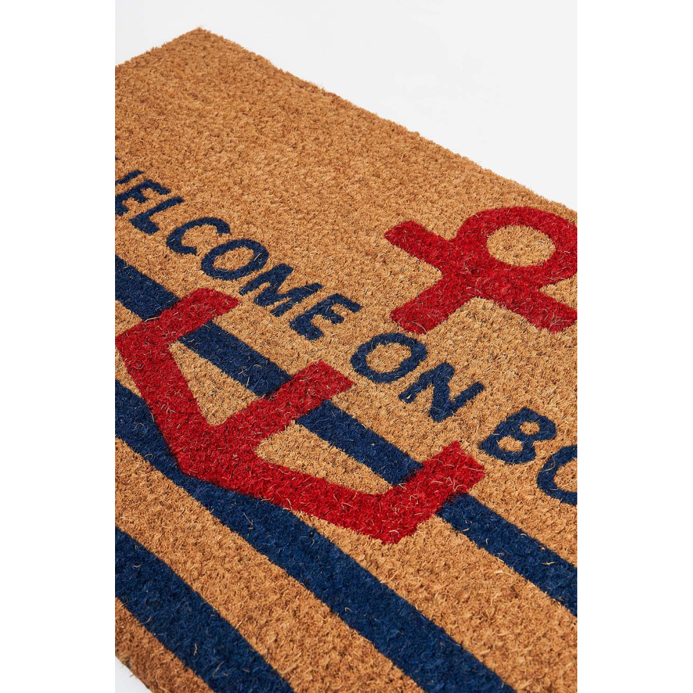 Paillasson en fibres de coco 70 x 40 cm welcome on board