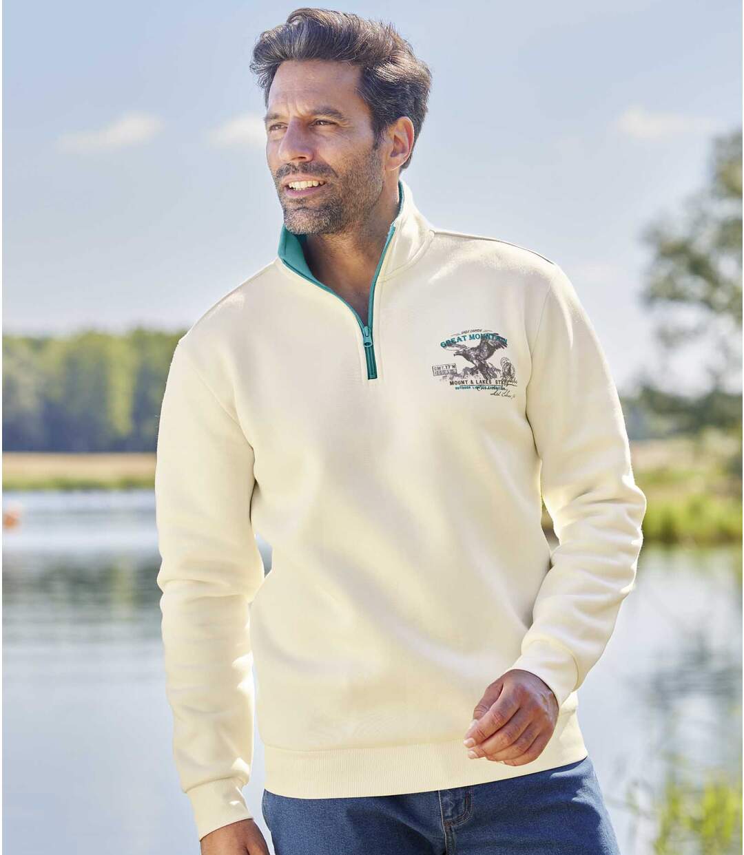 Sweat Molleton Col Zippé