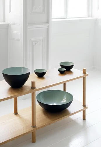 Normann Copenhagen  Krenit skål - støvet grøn 12,5 cm