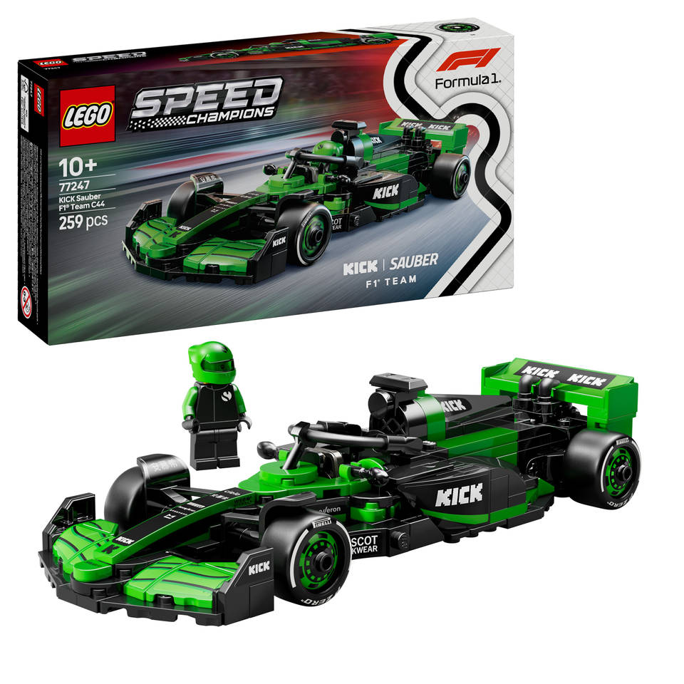 LEGO Speed Champions KICK Sauber F1 Team C44 racewagen 77247