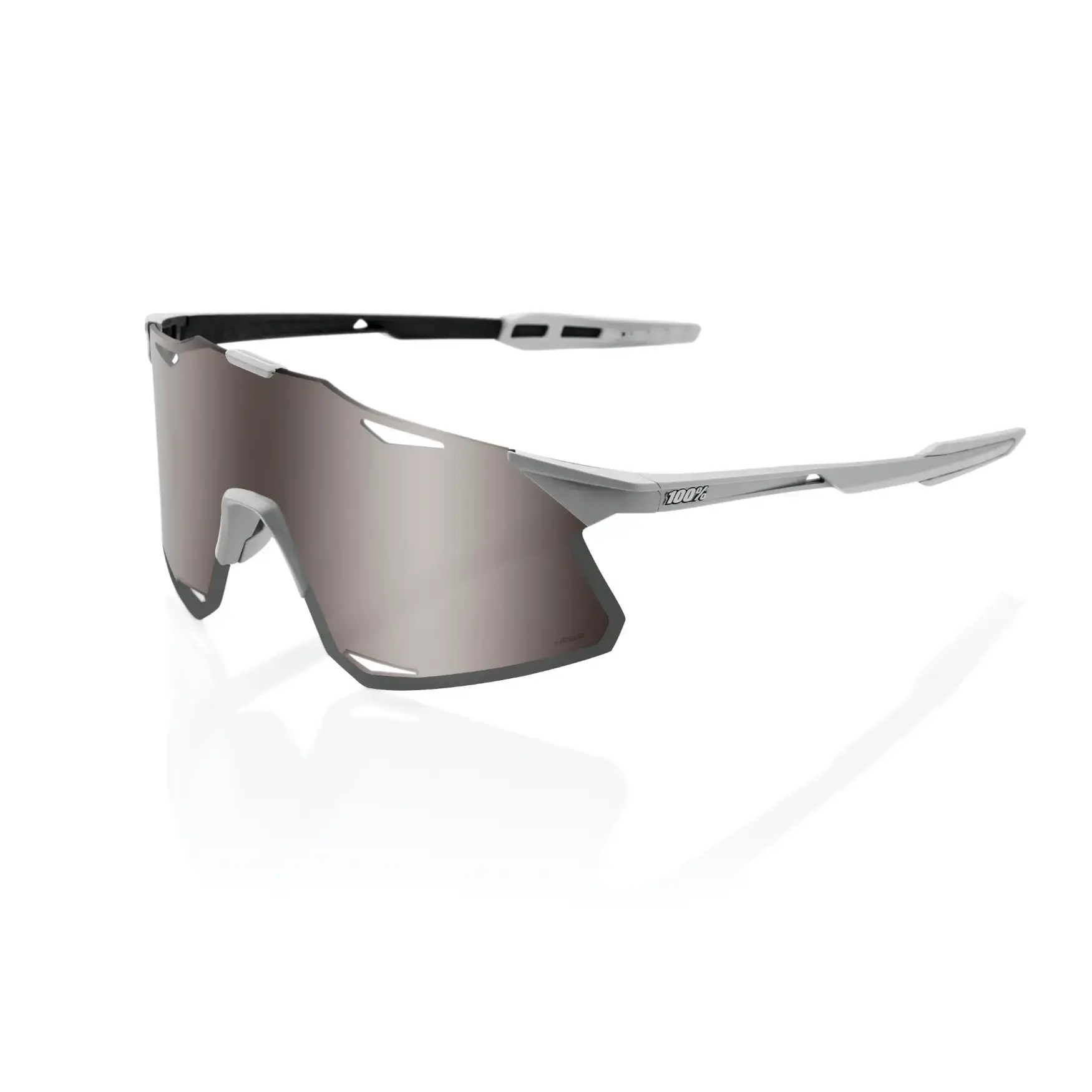 100% Hypercraft Sport Zonnebril  Mat Grijs met HiPER Silver Mirror Lens