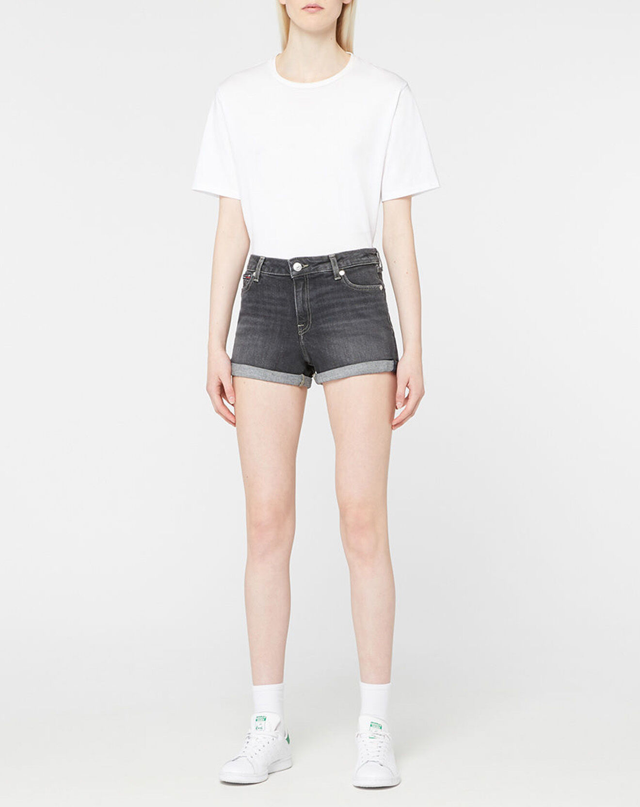 Tommy Jeans Short en Denim Mid Rise gris