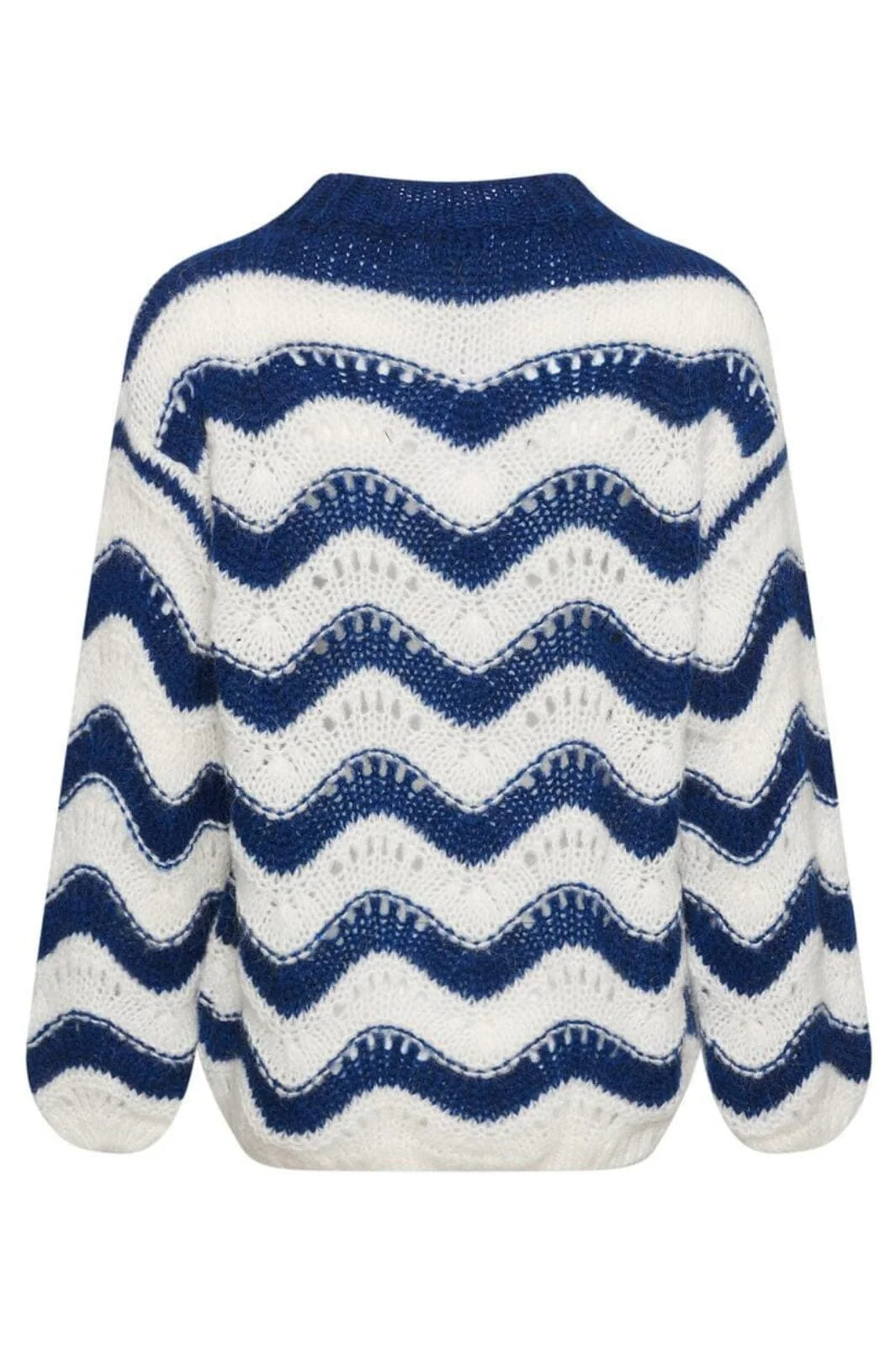 Noella Panama Knit Jumper cream navy mix