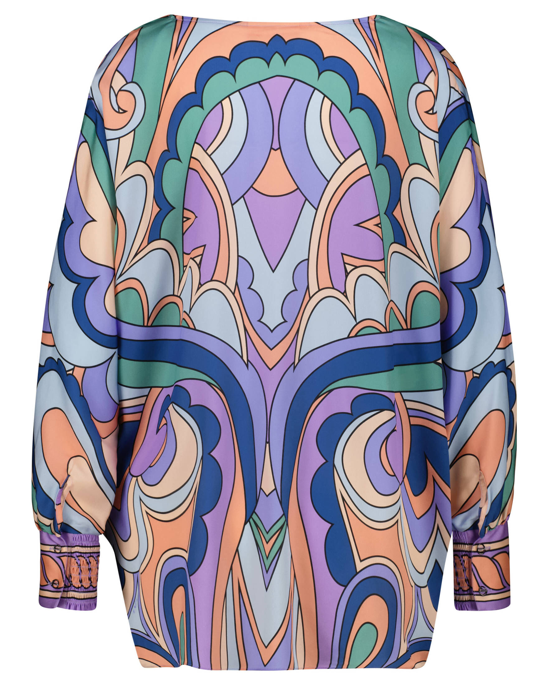 IVI Collection| Damen Tunikabluse aus Stretch-Seide GARDEN OF SPELLS