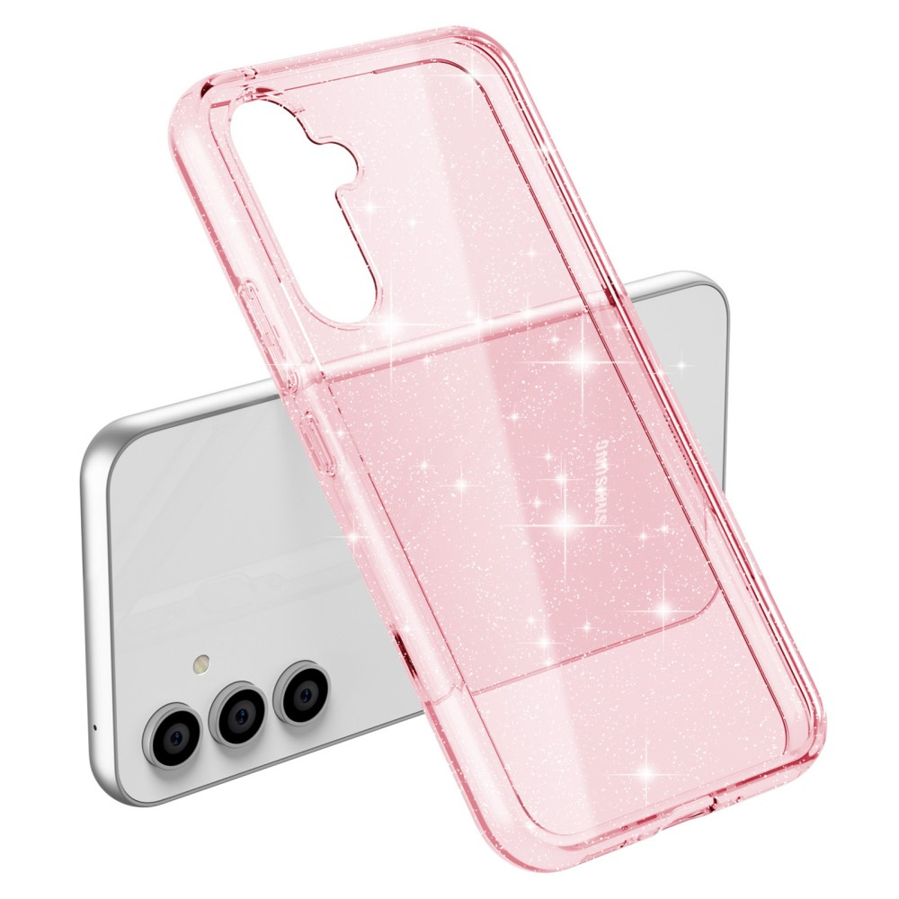 Samsung Galaxy A54 5G Hybrid Hardcase Schutzhülle im Glitzer Design - Pink / Transparent