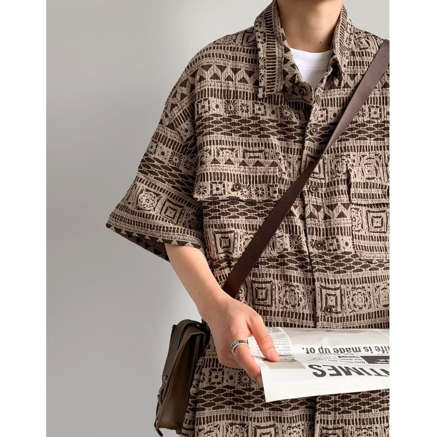 deersweeti - Shirt met korte mouwen en kraag en print