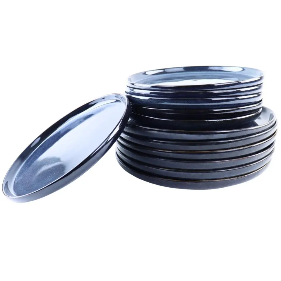 OTIX Serviesset 12 Delig Ebony - Blauw