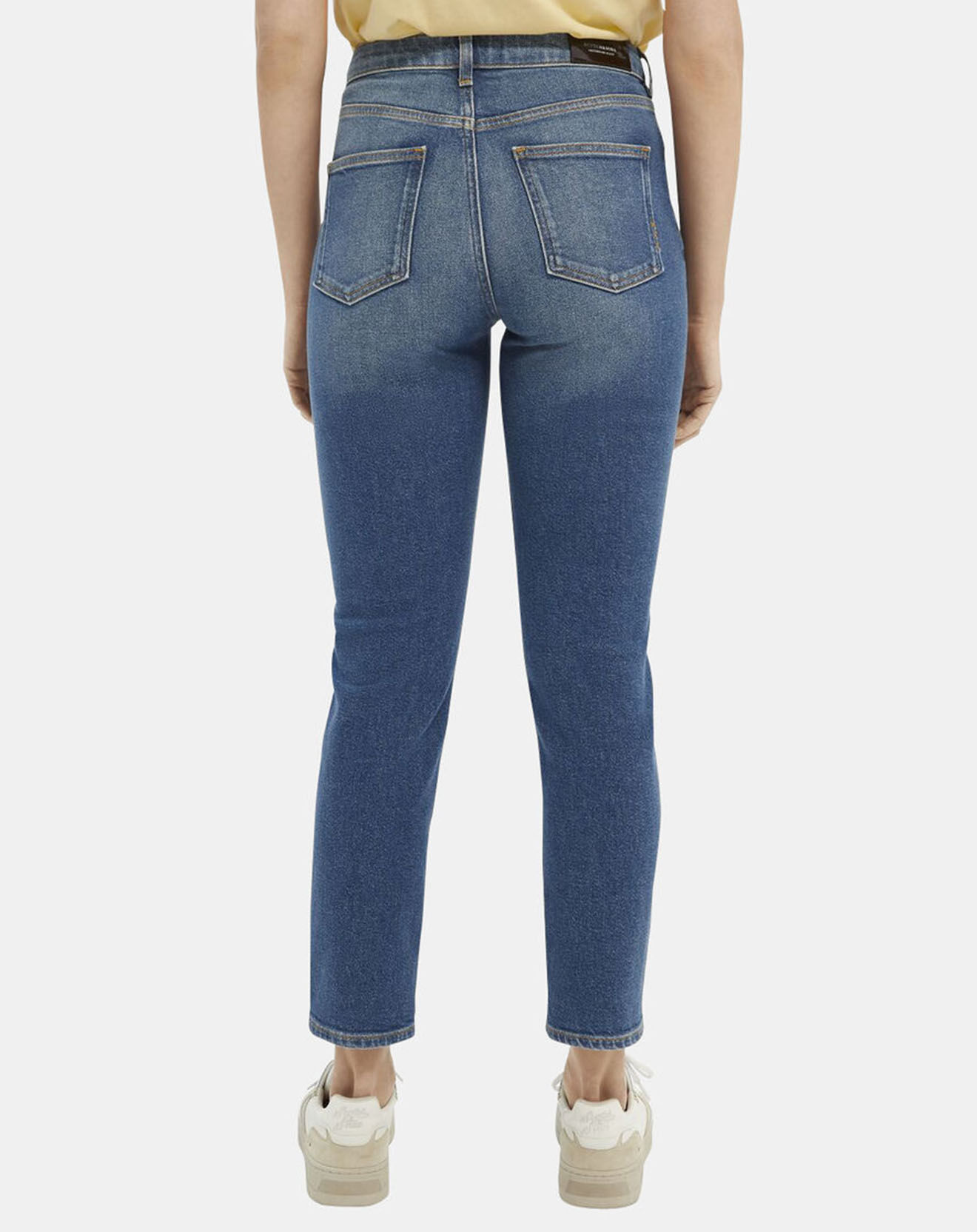 Scotch & Soda Jean Slim High Five Taille Haute bleu