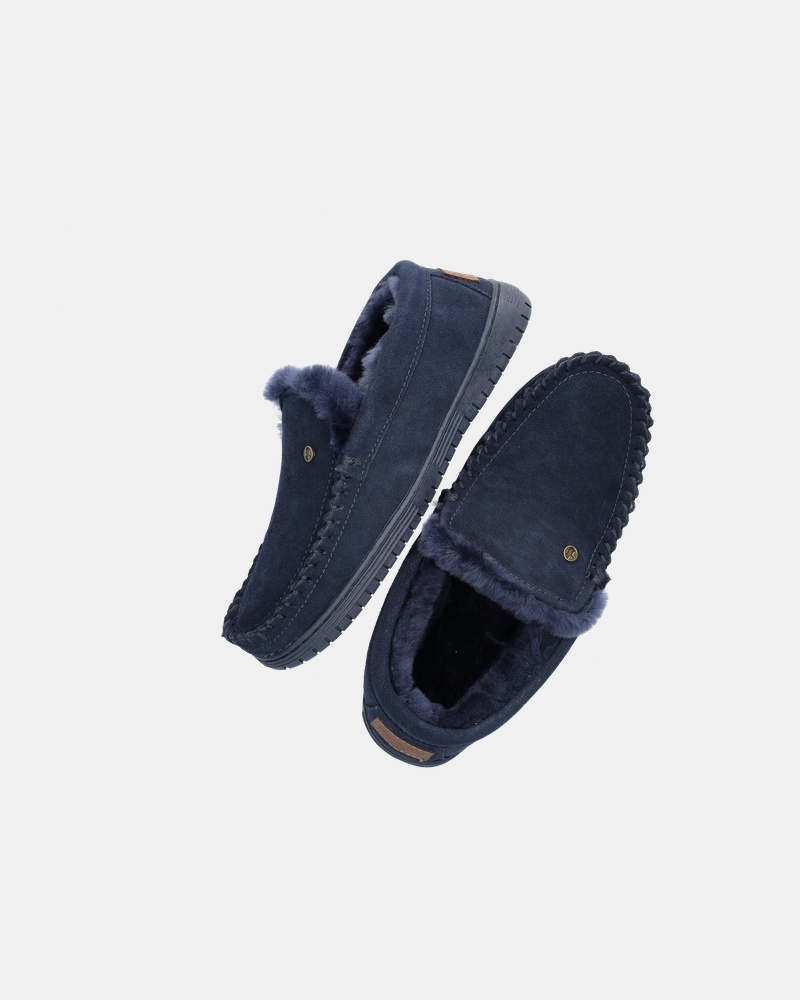 Warmbat Australia Grizzly Pantoffels  - blauw