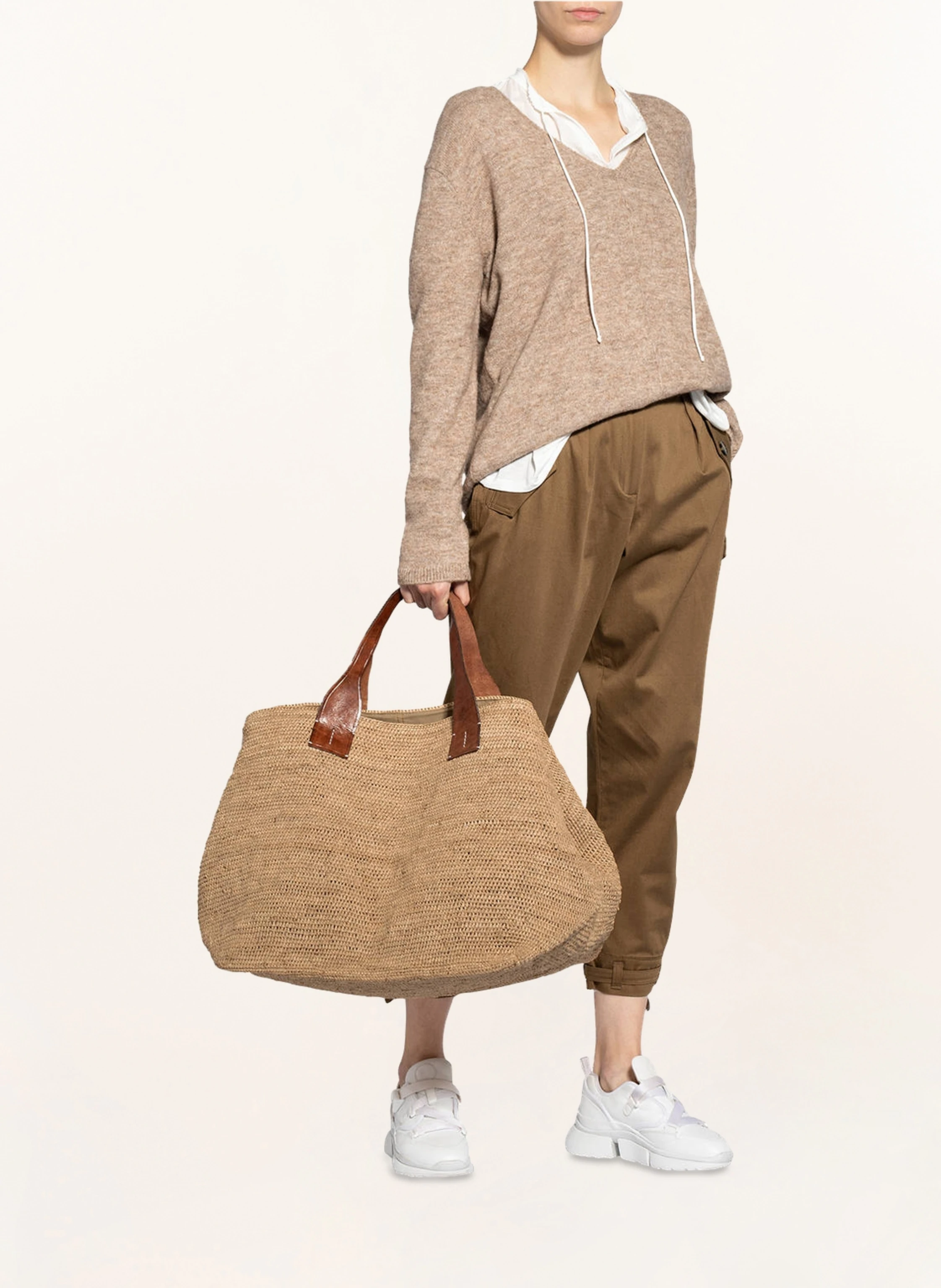 IBELIV Strandtasche RAFFIA XL