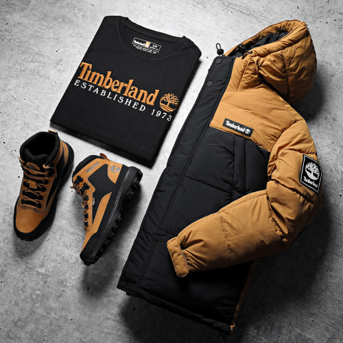 Doudoune Capuche Outdoor Archive A6S41 Noir Camel