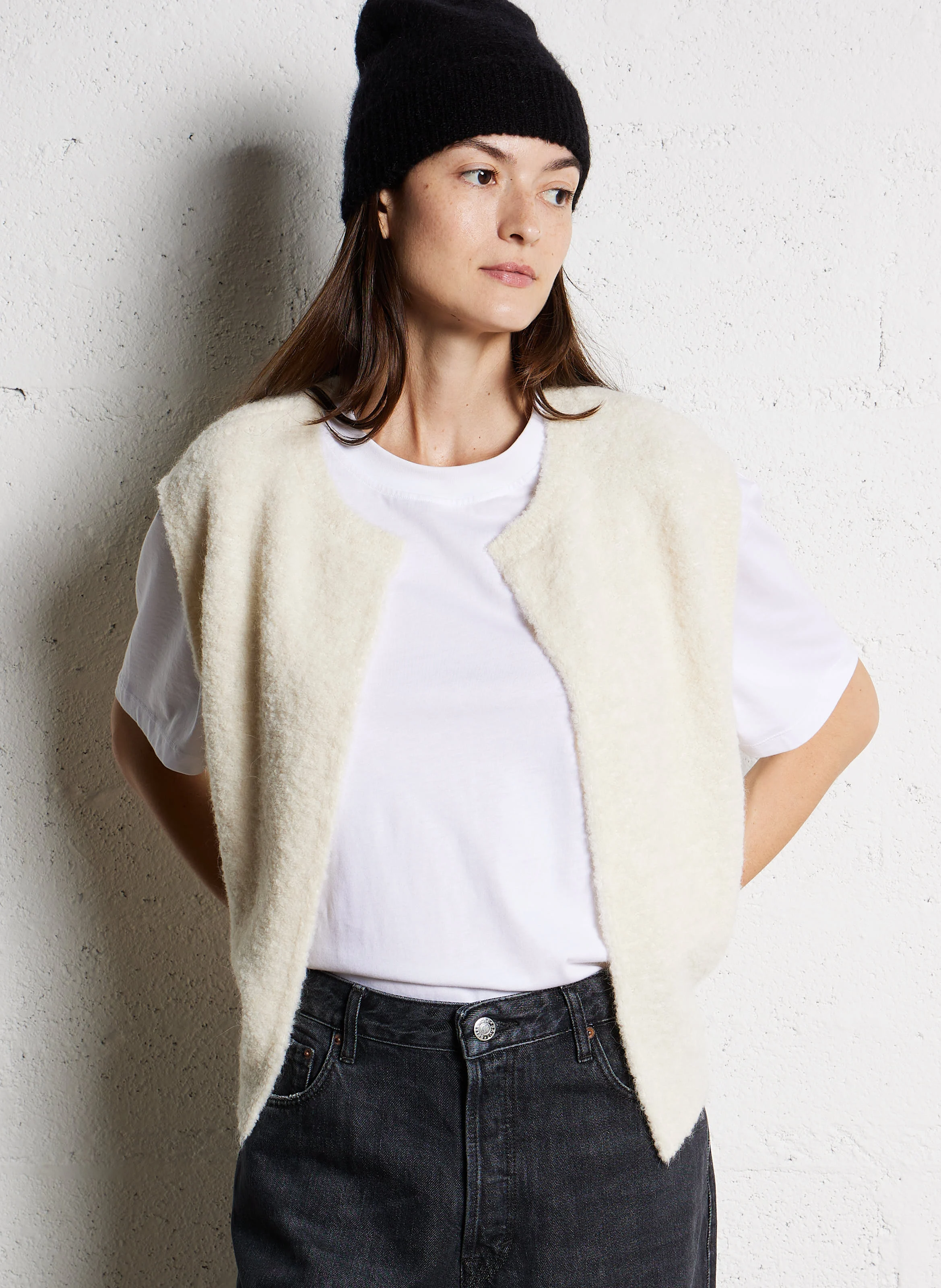 ACHILLE - Gilet col rond | Blanc