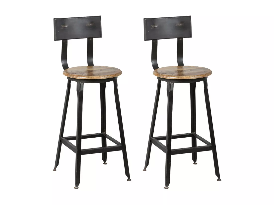 INDUS - Lot de 2 Chaises Snack H65