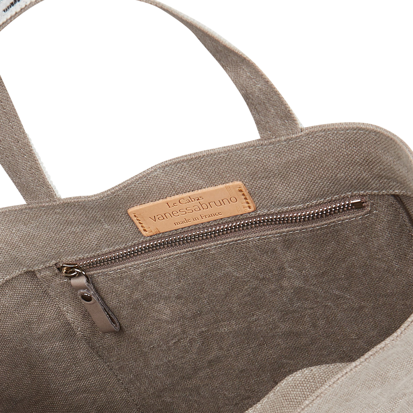 Cabas M brodé avec sequins en lin | Gris