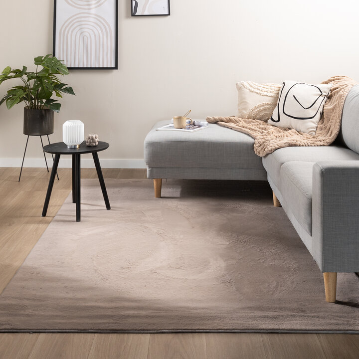 Zacht laagpolig vloerkleed - Cozy Taupe