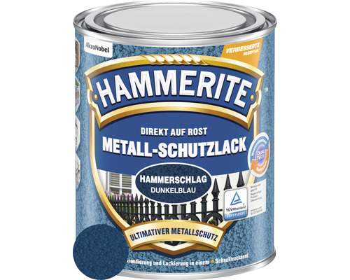 HAMMERITE Hammered Finish Effectverf Donkerblauw 750 ml