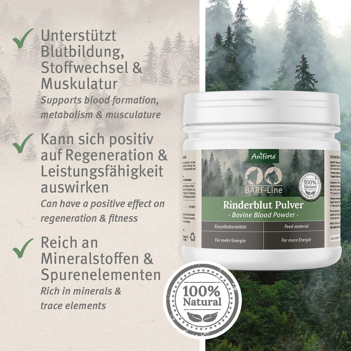 AniForte BARF-Line Rinderblutpulver