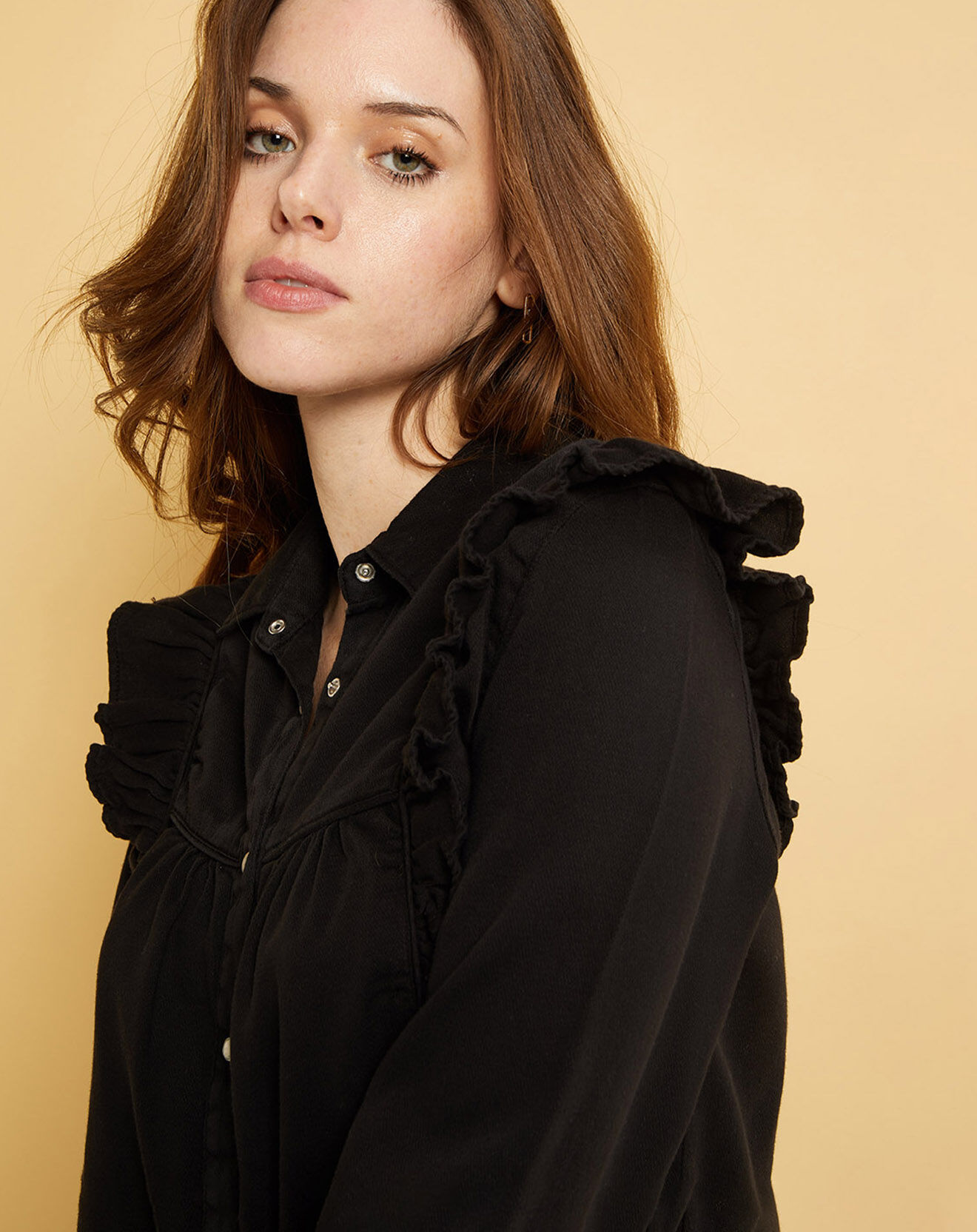 Acquaverde Chemise en jean Natural Gilda noire