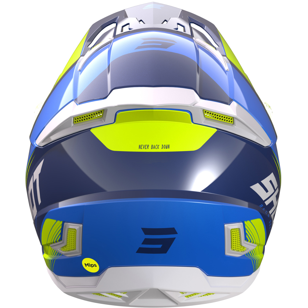 Shot - Casque Core Fast Bleu / Jaune fluo / Blanc brillant