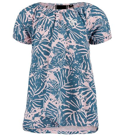 Hummel Kleid - HMLLarna - Pink/Blau m. Blätter