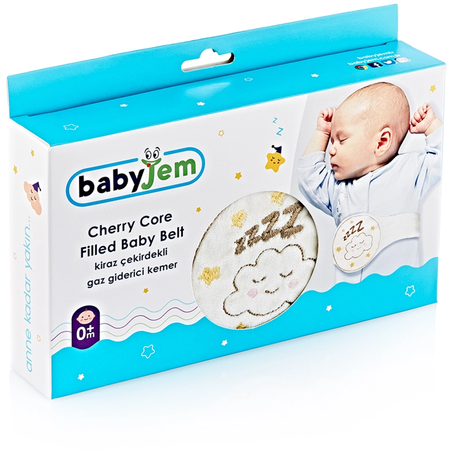 babyJem Kirschkern Wärmegürtel white