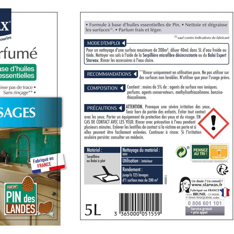 Nettoyant fraîcheur multi-usages pin des Landes - 5 L