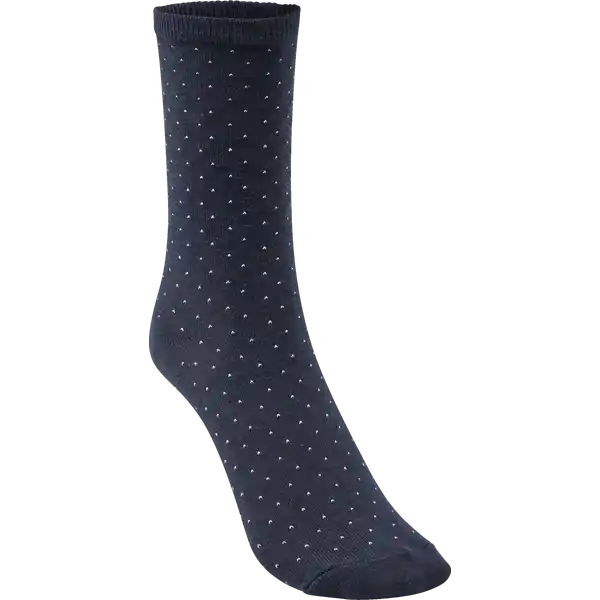 Damen Casual Socken Doppelpack Tupfen / Streifen navy Gr. 35 / 38