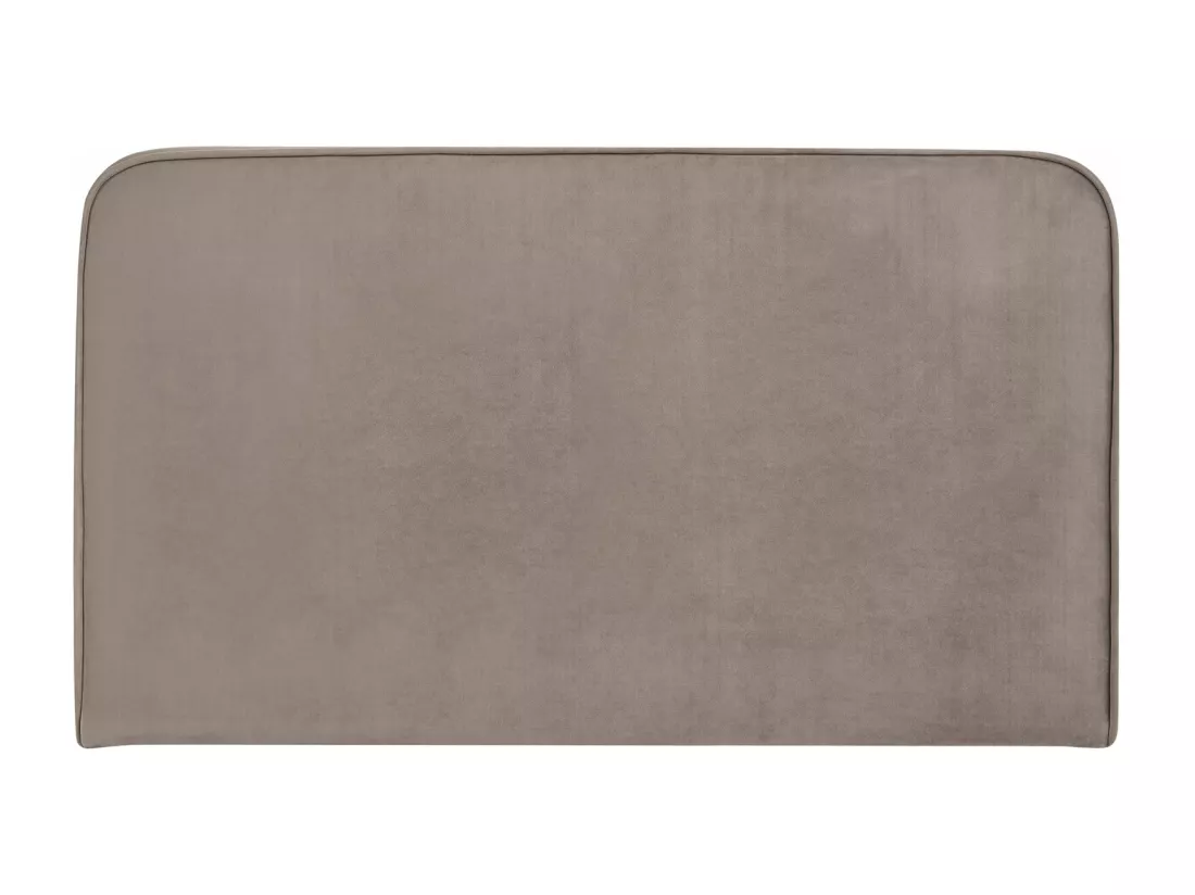 Tête de lit CELIA 120, En tissu rembourré, Fixation murale Design arrondi moderne, Pour lit 120 cm ou moins, Grège