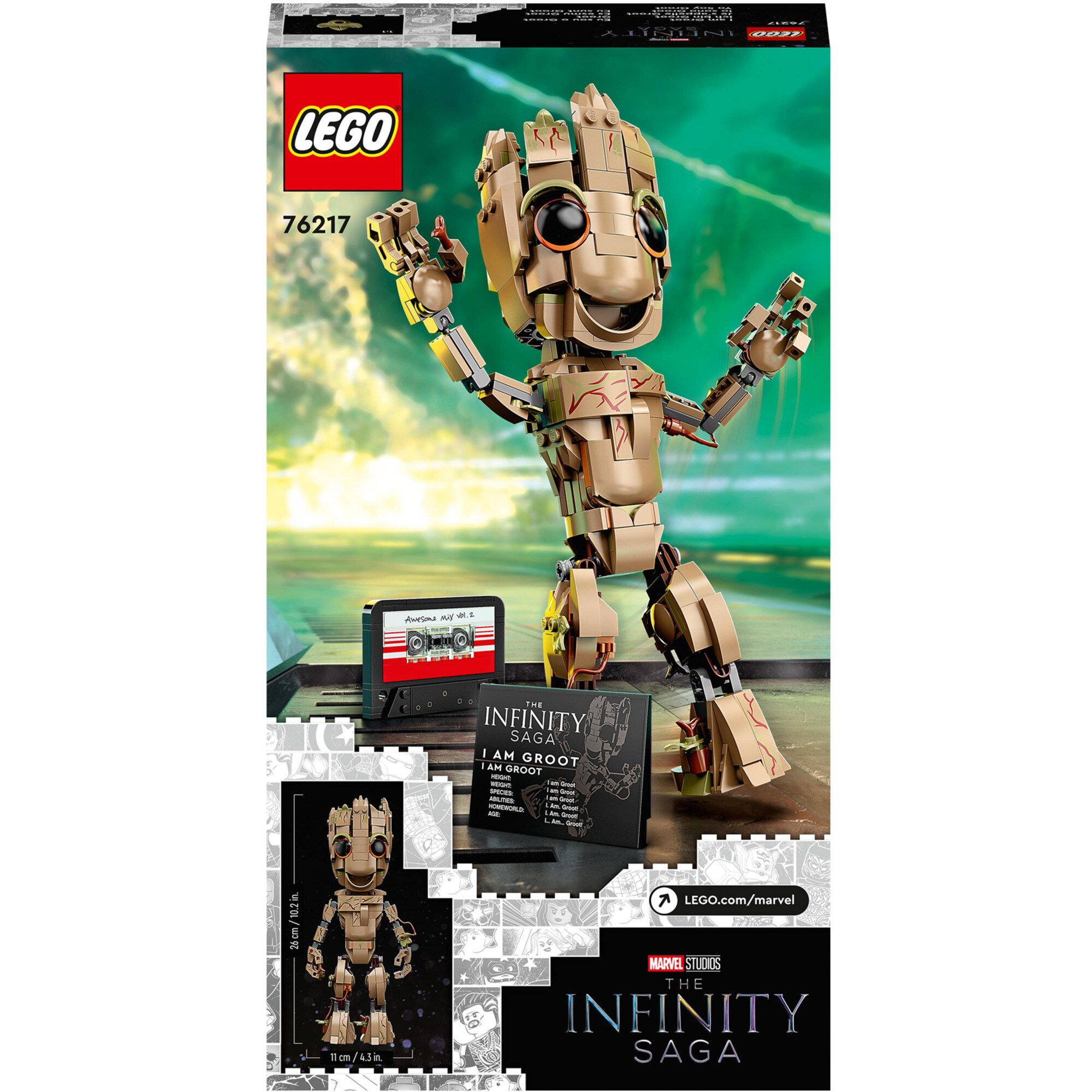 LEGO Konstruktionsspielzeug Marvel Super Heroes - Ich bin Groot