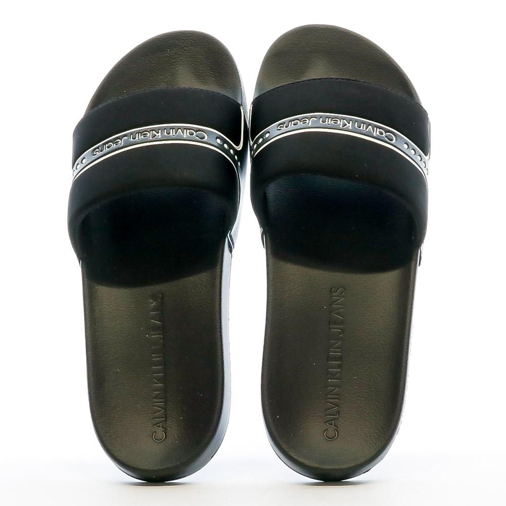 Calvin Klein Jeans Claquettes Noir Homme Calvin Klein Jeans Slide Neoprene Snap