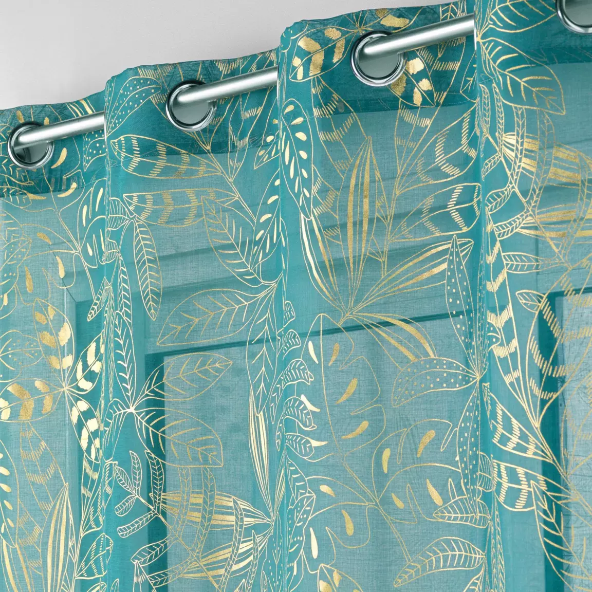 Voilage œillets (140 x 240 cm) Belflor Vert émeraude