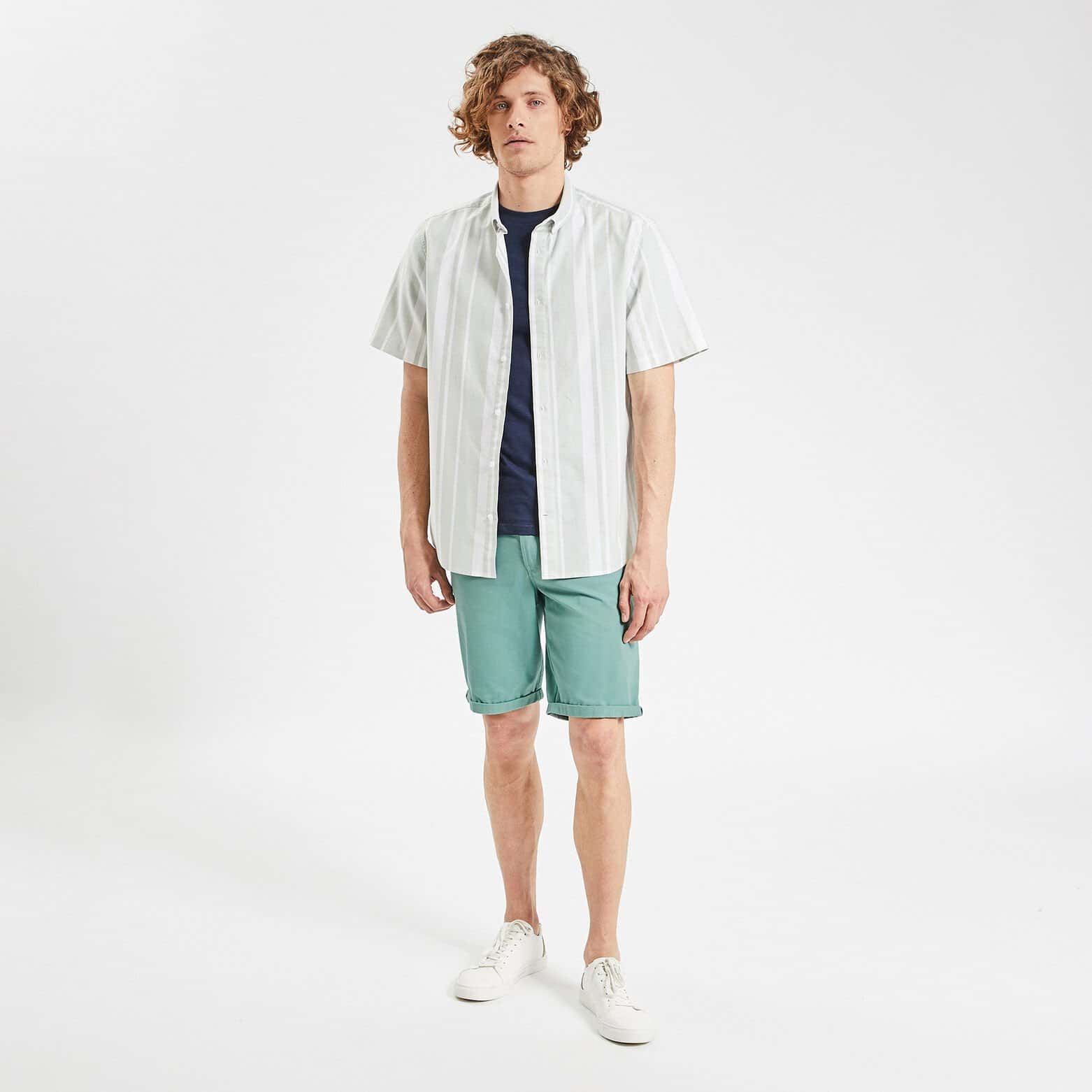 Bermuda chino taille élastiquée Vert