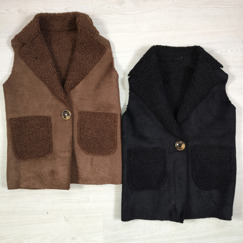 Suede & Teddy gilet