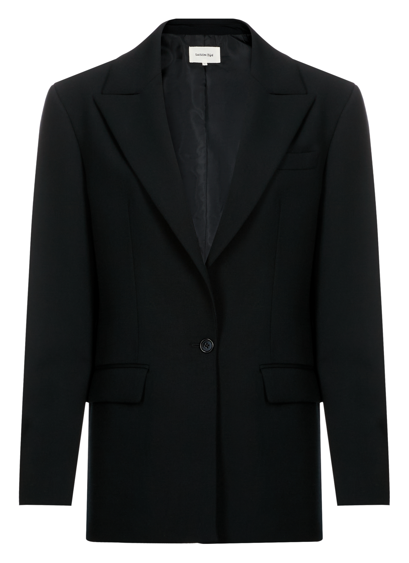 UCIN - Blazer cintré épaulé en laine mélangé | Noir