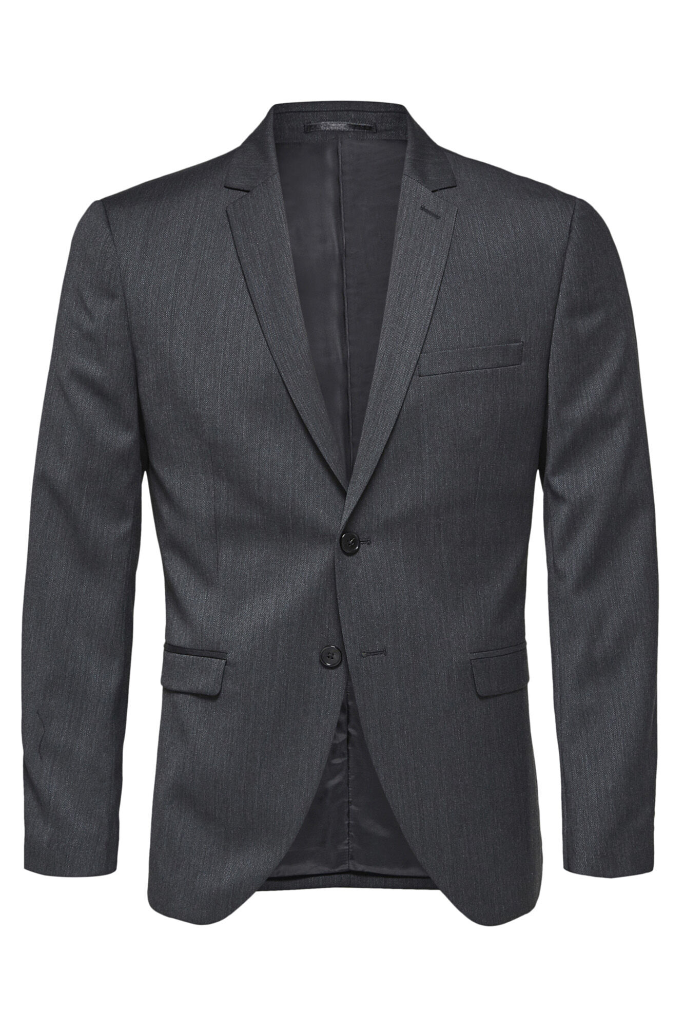 Blazer slim com lapelas - Cinza