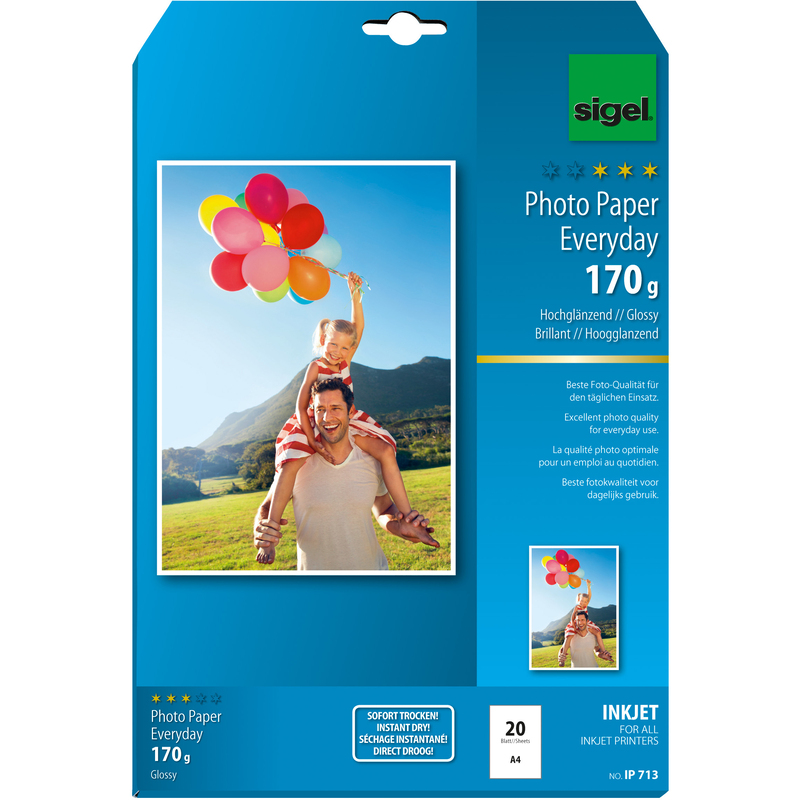 Sigel Everyday Fotopapier, A4, 170 g/m², glanz