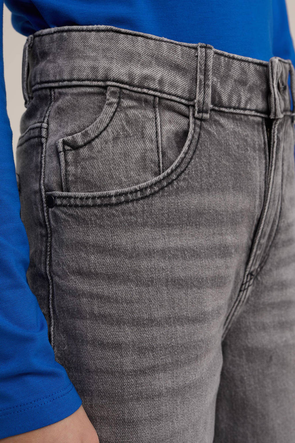 WE Fashion high waist wide leg jeans grey denim