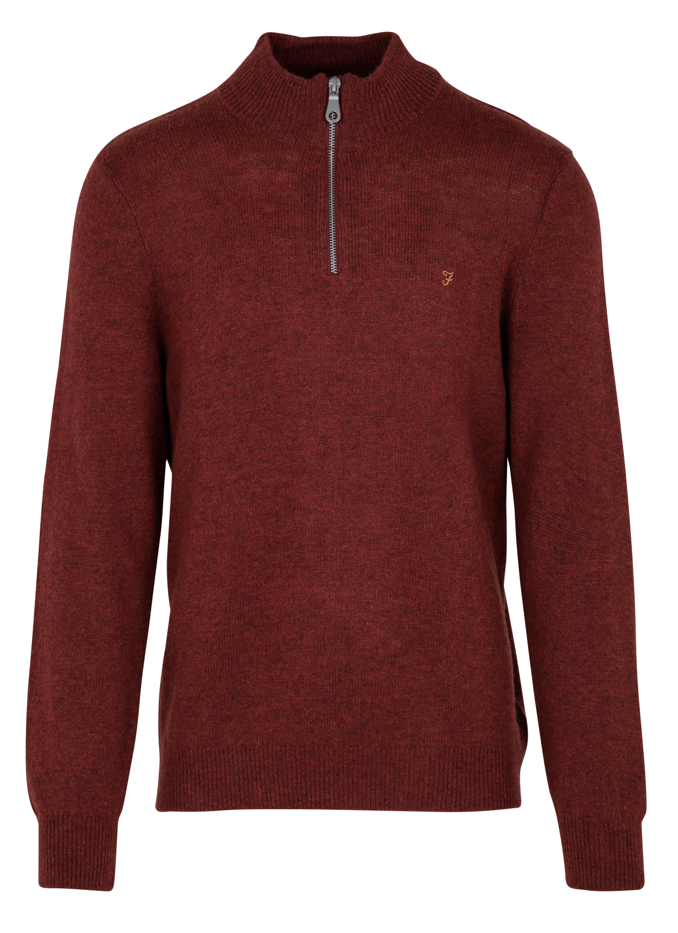 BIRCHALL - Pul col zippé en laine | Rouge