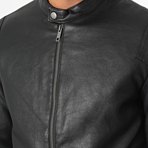 Veste Cuir Rocky Noir