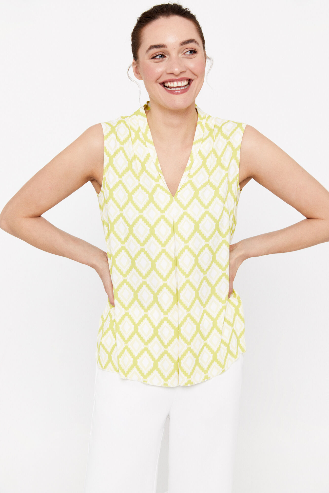 Blusa fluida - Estampa verde