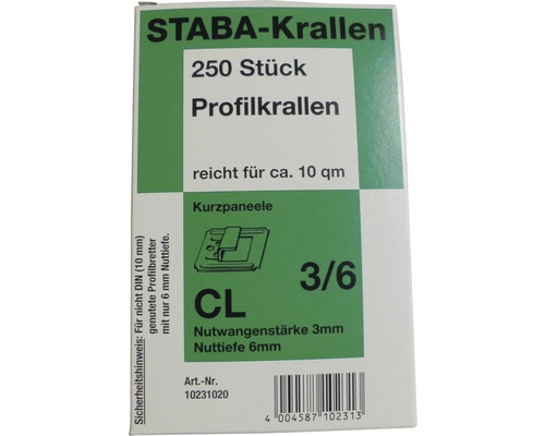 Profielplaatklem CL 3/6 Verpakking = 250 stuks