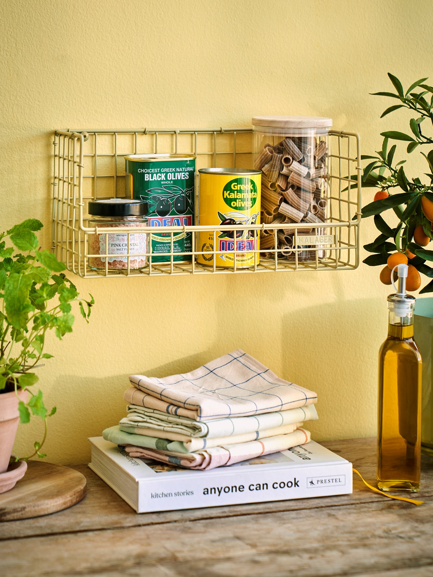 WIRE SHELF Hylde | Metal. 34 x 14 x 16 cm. | Camel | Kalager Design