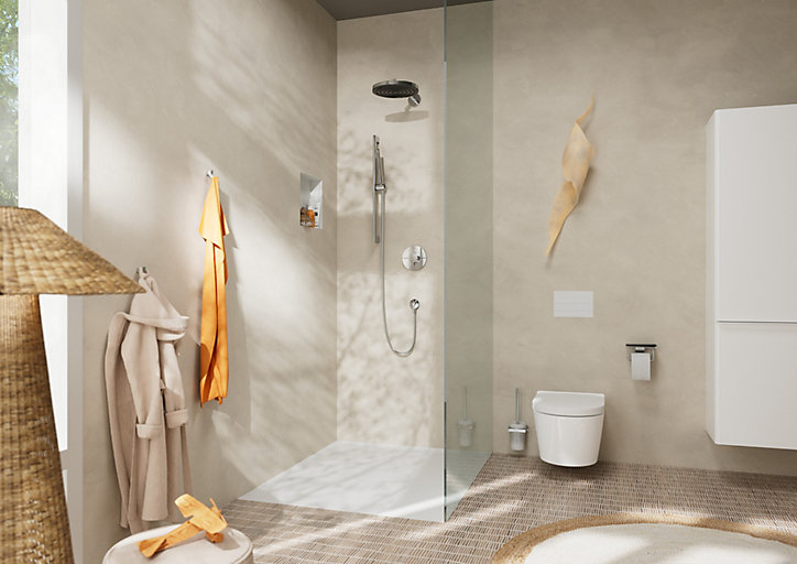 Porte-brosse WC mural chromé Hansgrohe