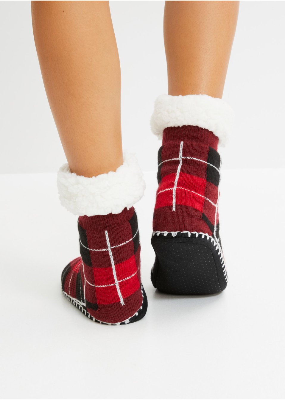 Chaussettes d'intérieur avec semelle antiglisse et doublure peluche