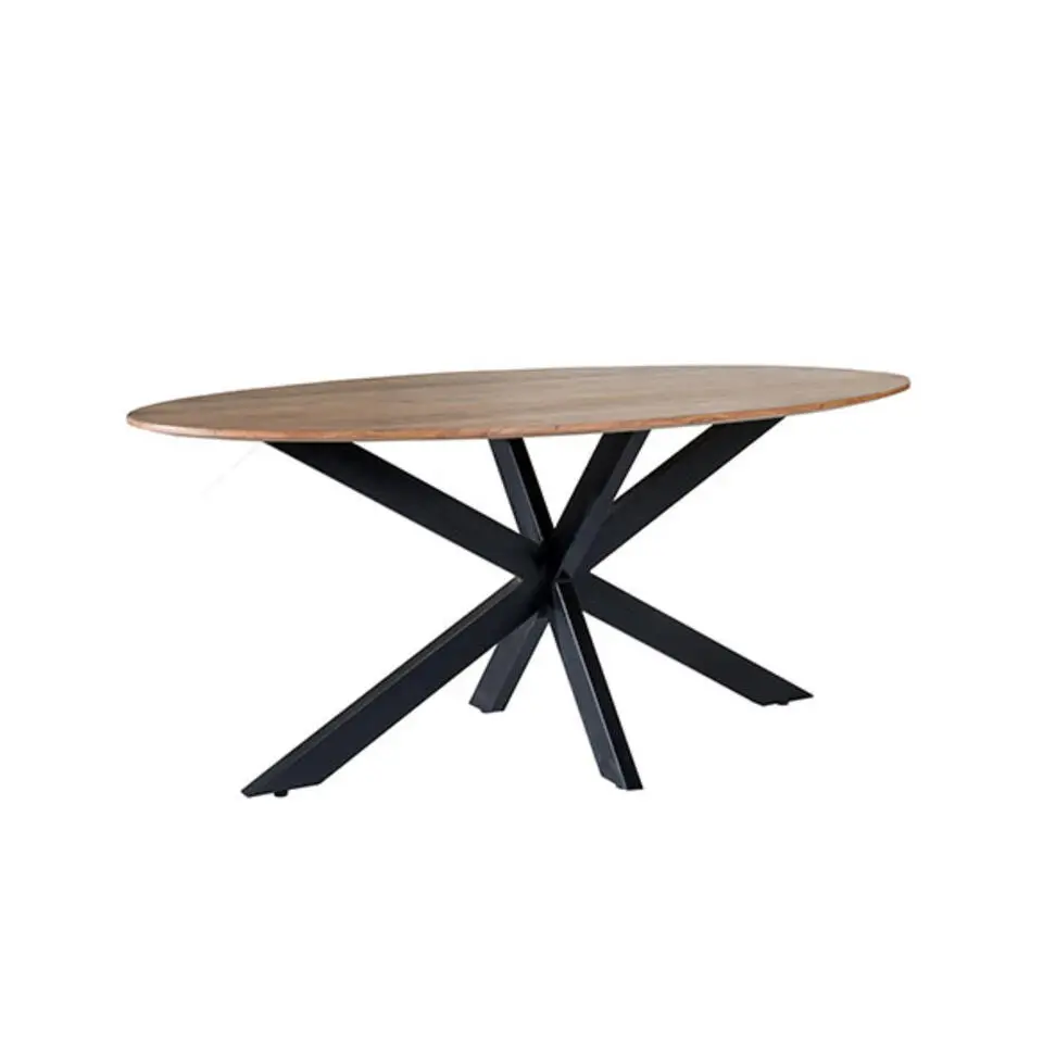 Livingfurn Eettafel Oslo Ovaal Acacia naturel 180x90x76cm